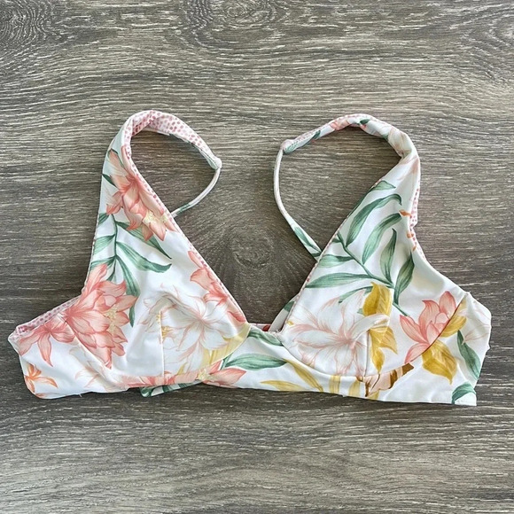 Rip Curl La Bonita Reversible Crop & Hi Waist Cheeky Bottom, bone - Picture 4 of 15